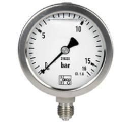 All Stainless Steel- Pressure Gauges with Bourdon Tube for exceptional safety