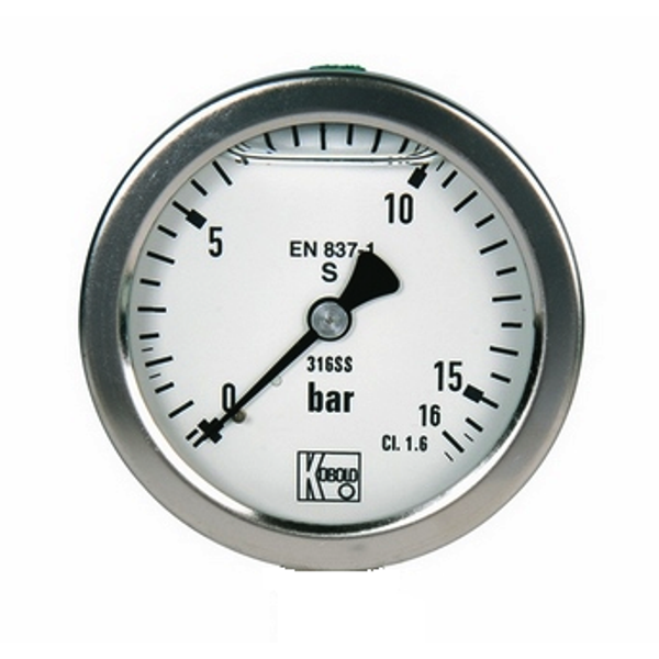 Stainless Steel - Pressure Gauges with Bourdon Tube-MAN 0...10 BAR