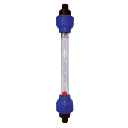 Variable Area Flowmeter with glass measuring tube