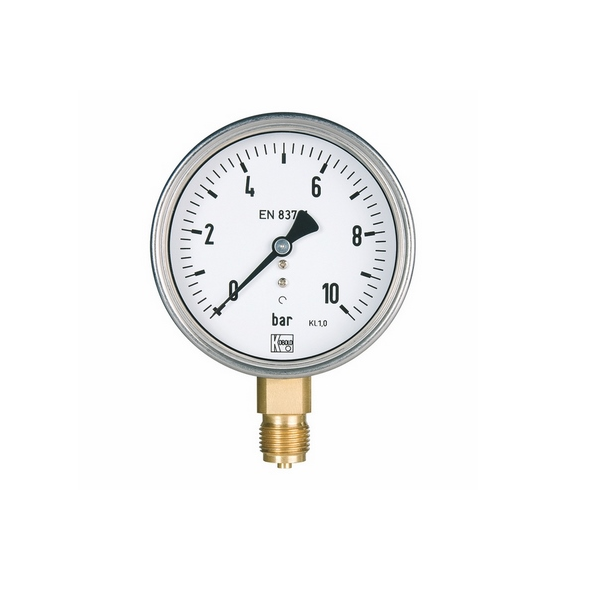 All Stainless Steel- Pressure Gauges with Bourdon Tube MAN-RF26, 0-6Bar, Kpa